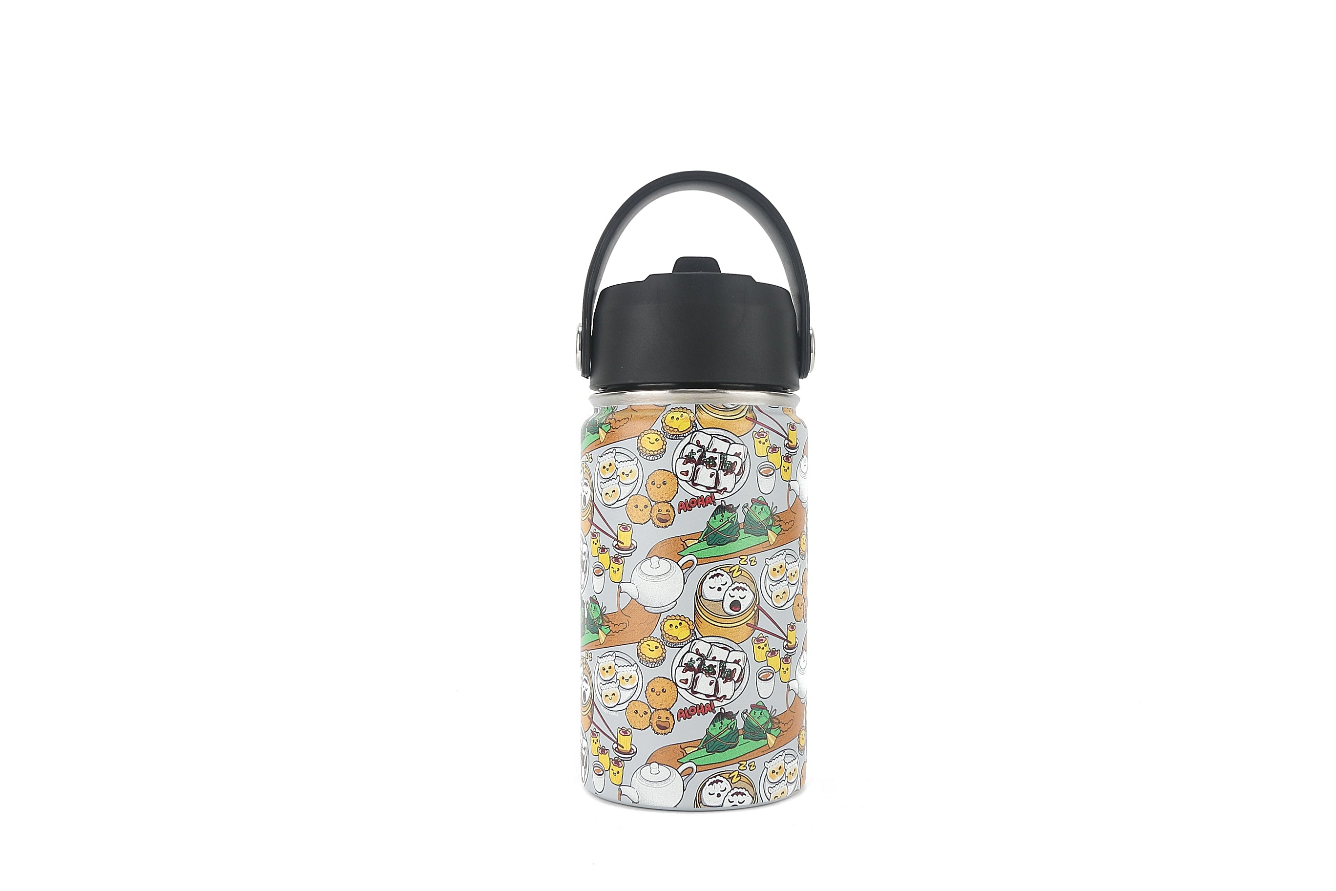 12oz Insulated Water Bottle - Keeps Drinks Hot/Cold for 24 Hours, Leak-Proof, BPA-Free, Perfect for Hiking, Gym & Office - Dim Sum Grey