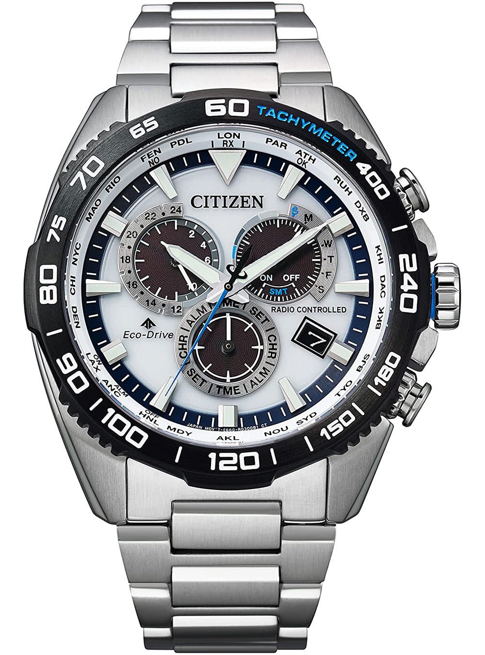 CITIZEN PROMASTER Eco-Drive CB5034-91A Men's Japanese Solar Watch - Waterproof, Stainless Steel, Date Display - Perfect for Outdoor Adventures, Hiking & Diving