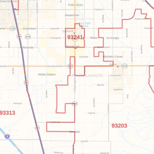 California Zip Code Map - 48