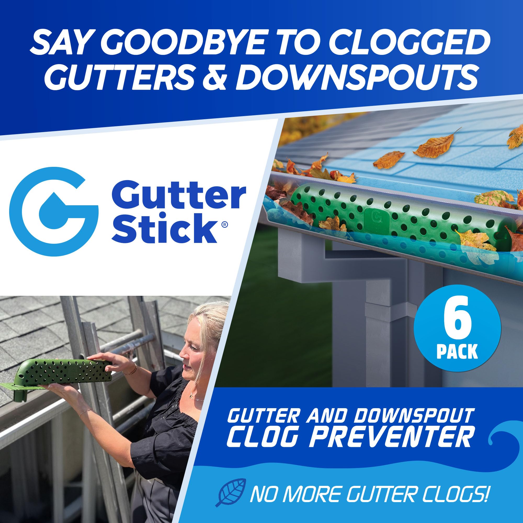 **Downspout Guard - 6 Pack | Universal Gutter Protector for All Gutters | No-Tool Installation | Prevents Clogs, Overflows & Water Damage | Weatherproof & Durable | Perfect for Home, Yard & Rainwater Drainage**