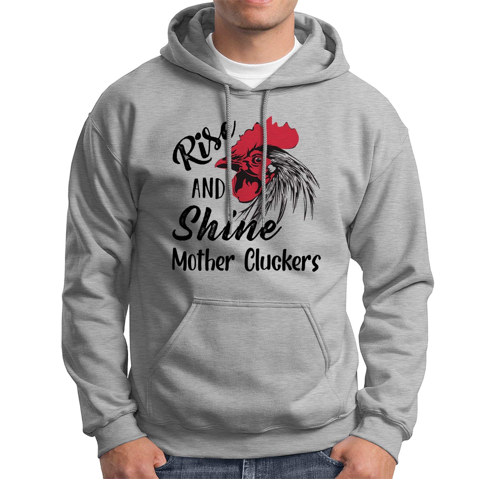 Funny Chicken Hoodie for Men & Women - Cute Long Sleeve Hooded Sweatshirt Gift - Perfect for Casual Wear, Costume Parties & Animal Lovers