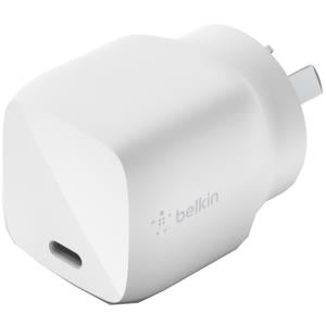 Belkin 30W USB-C GaN Fast Charger - Compact & Powerful Charging for iPhone, iPad, Samsung Phones & Tablets - Perfect for Travel, Home & Office Use