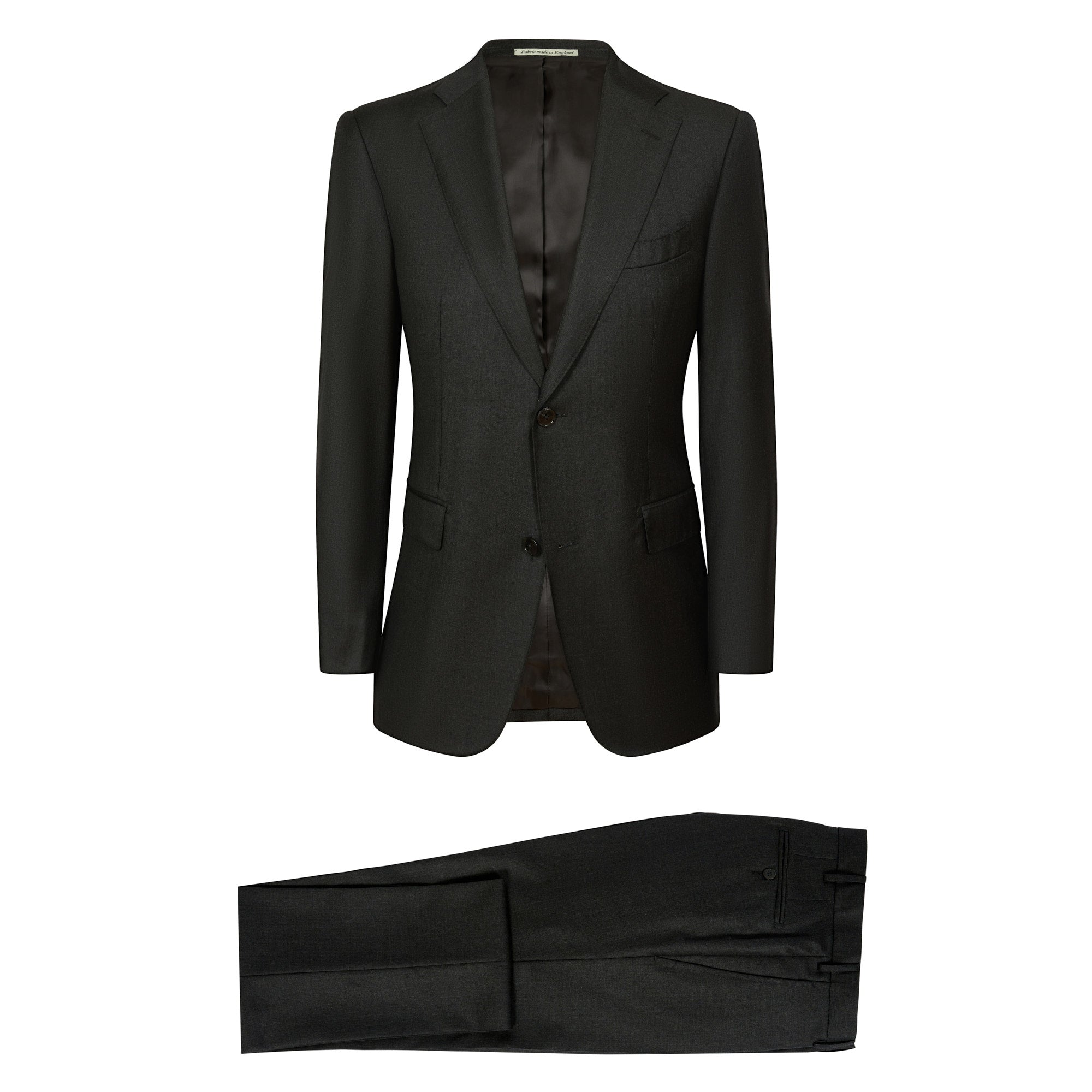 Premium HENRY SARTORIAL X DORMEUIL Full Canvas Merino Wool Business Suit - Charcoal Gray (Size LG) | Luxury Formal Wear for Weddings, Office & Special Occasions