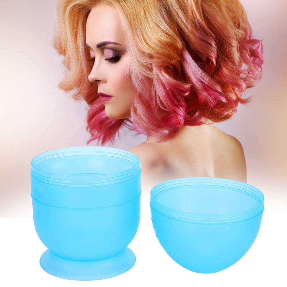 Professional Hair Dye Bowl with Scale - Blue Hair Tinting Bowl & Shaker Cup for Coloring & Highlighting | Salon-Grade Hair Styling Tool for DIY Hair Dye at Home or Professional Use