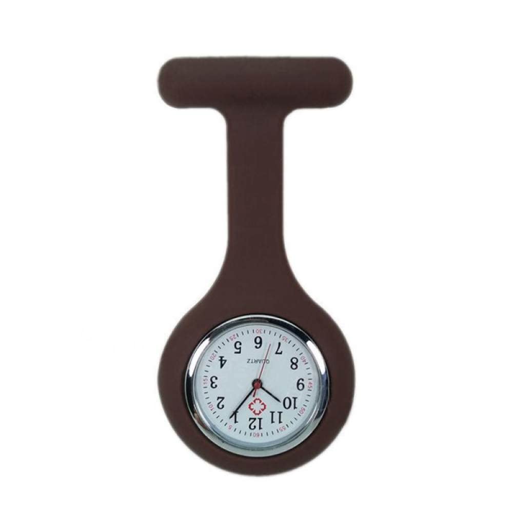 Silicone Nurse Watch - Medical Pocket Watch with Pin & Hanging Chain - Quartz Brooch Watch for Healthcare Professionals - Perfect for Nurses, Doctors & Medical Students on Duty