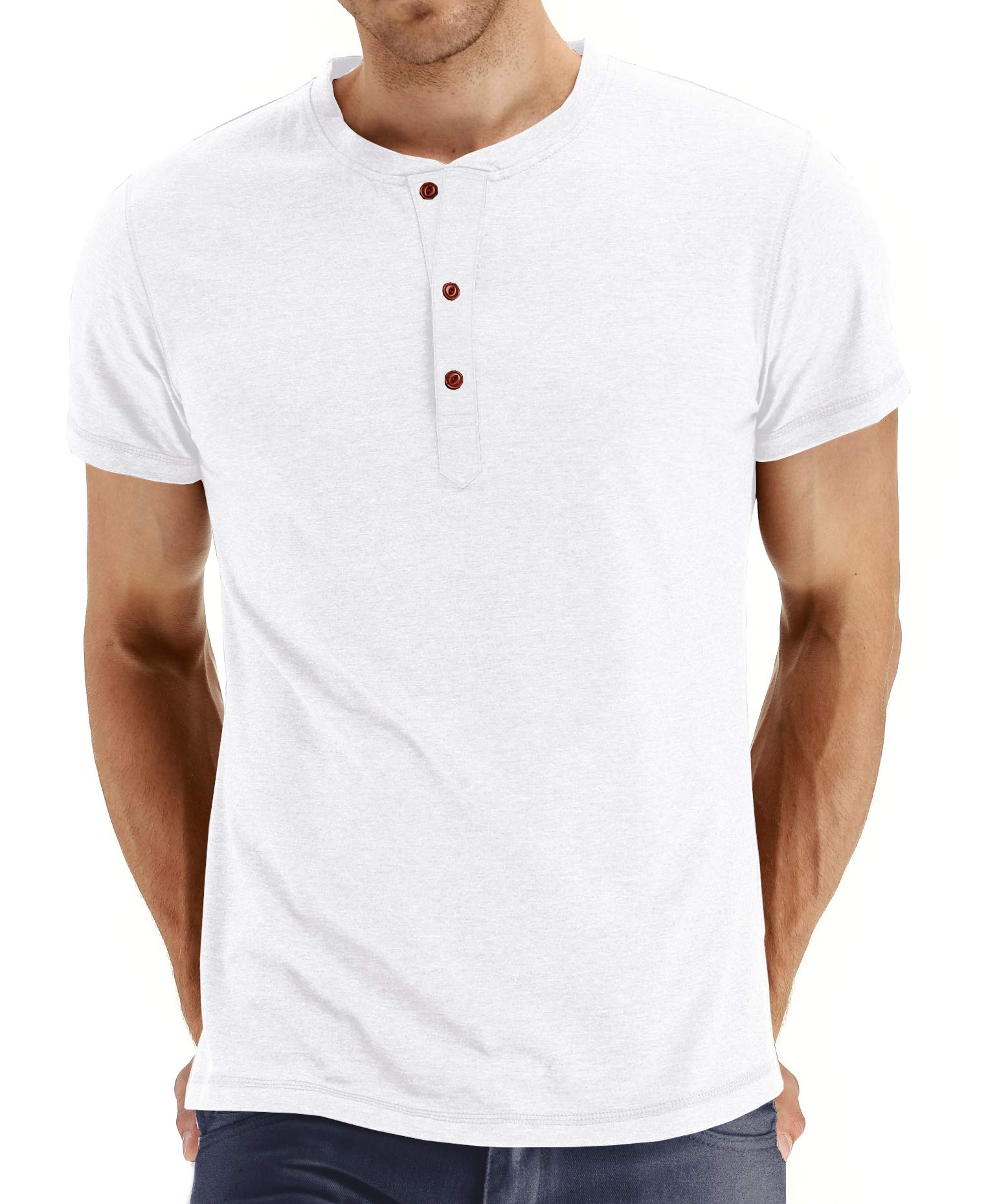 Men's Casual Henley T-Shirts - Long & Short Sleeve Button Placket Shirts for Everyday Wear | Comfortable Basic Tees for Work, Weekend & Outdoor Activities
