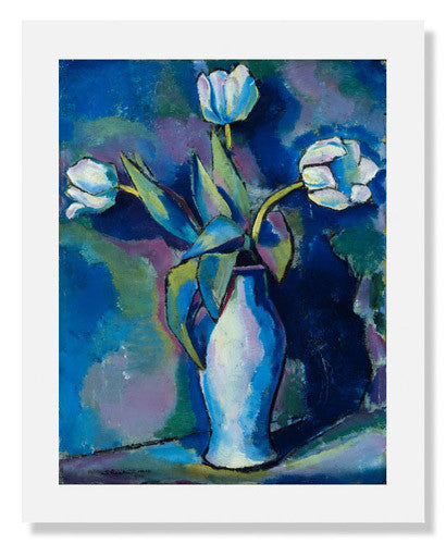 Charles Sheeler Three White Tulips Art Print - Vintage Floral Wall Decor for Living Room, Bedroom & Office - Perfect Gift for Art Lovers