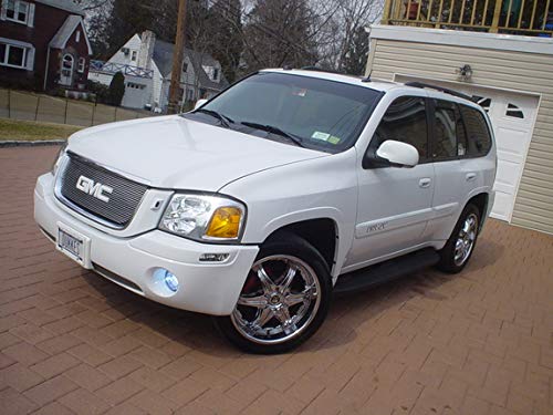Halo Fog Lights for 2002-2009 GMC Envoy - White LED Halo Ring Headlights - Durable Weatherproof Off-Road Driving Lights for Night Visibility & Style Upgrade