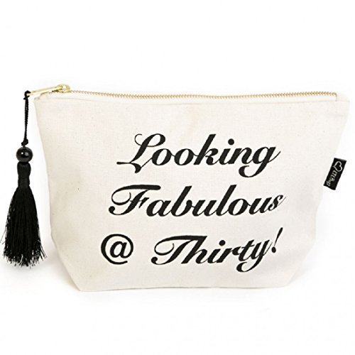 30th Birthday Makeup Bag for Women - Elegant Cosmetic Pouch for Travel, Bridal Shower & Birthday Gifts - Perfect for Makeup Storage & Organizer