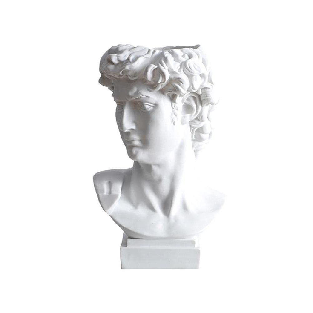 Unique Classic Sculpture Makeup Brush Holder - Elegant Resin Pen & Paint Brush Organizer - Desk Decor Statue Vase for Home Office | Perfect for Vanity, Art Studio & Workspace Organization