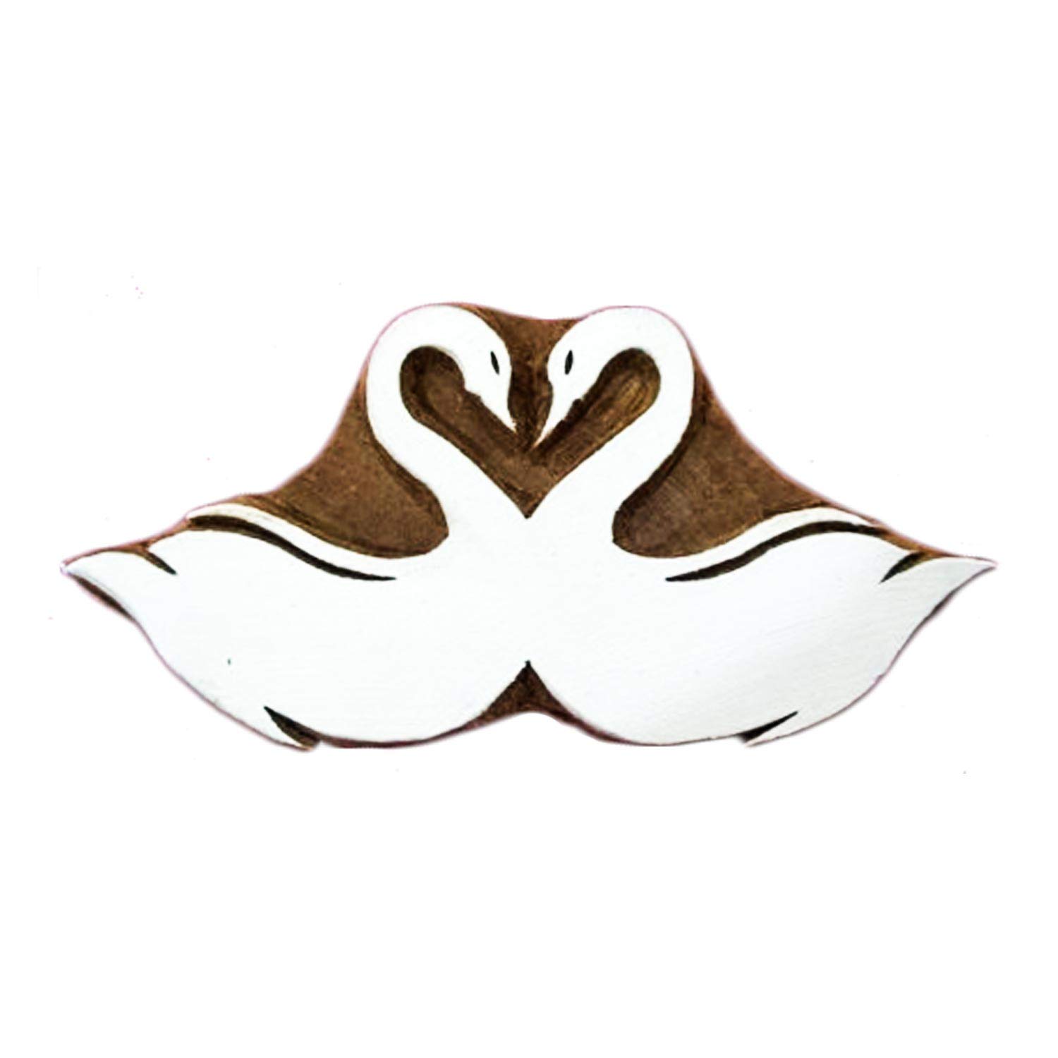 Wooden Printing Blocks Set - Love Bird, Swan & Bumblebee Patterns for Textile, Scrapbooking, Clay & Pottery Art - DIY Craft Stamps for Fabric, Paper & Ceramics Decoration
