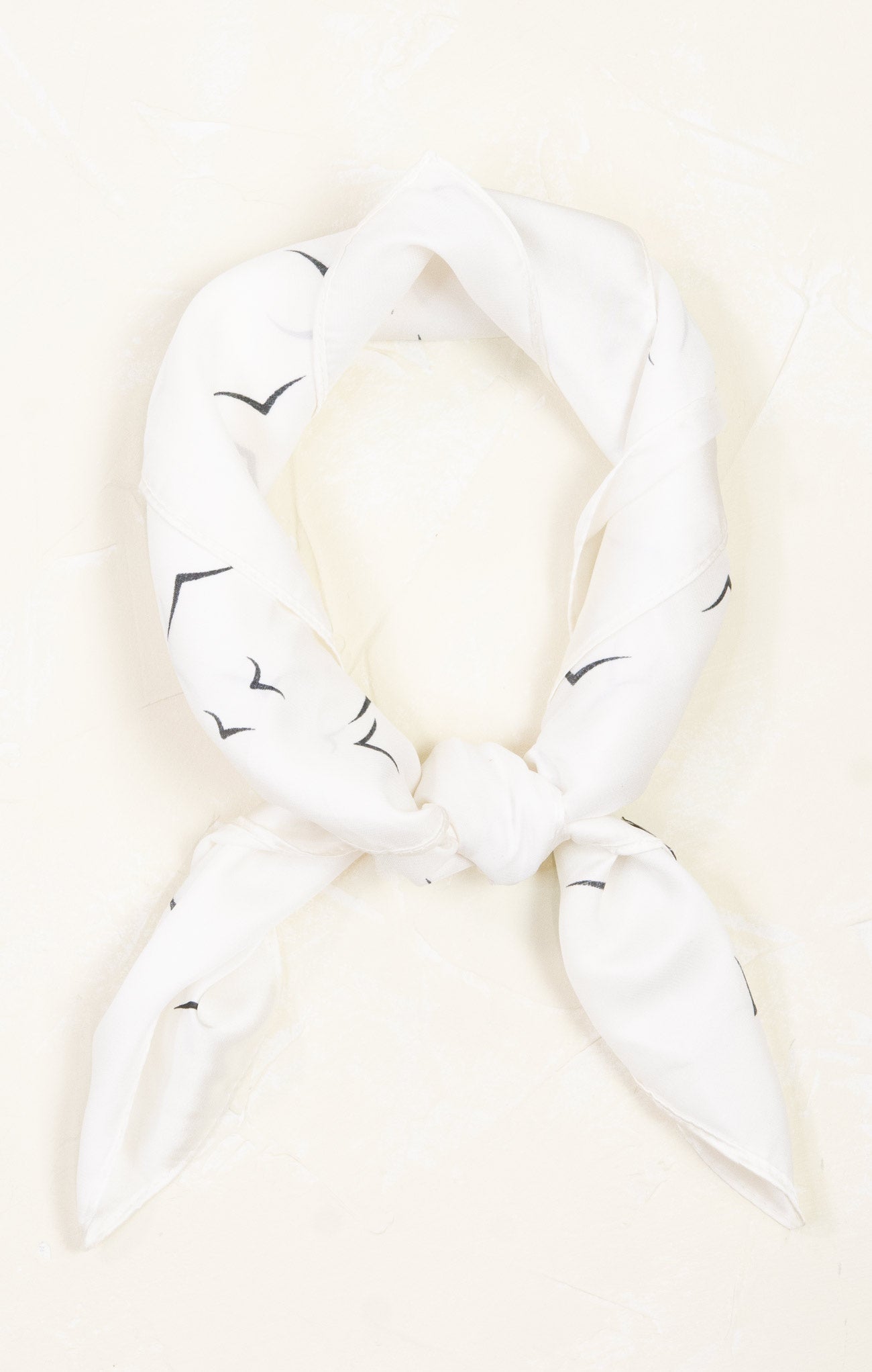 Neutral Seagull Silk Square Bandana Scarf - Soft & Lightweight Fashion Accessory for Women & Men - Perfect for Headband, Neck Scarf, Hair Tie, or Gift