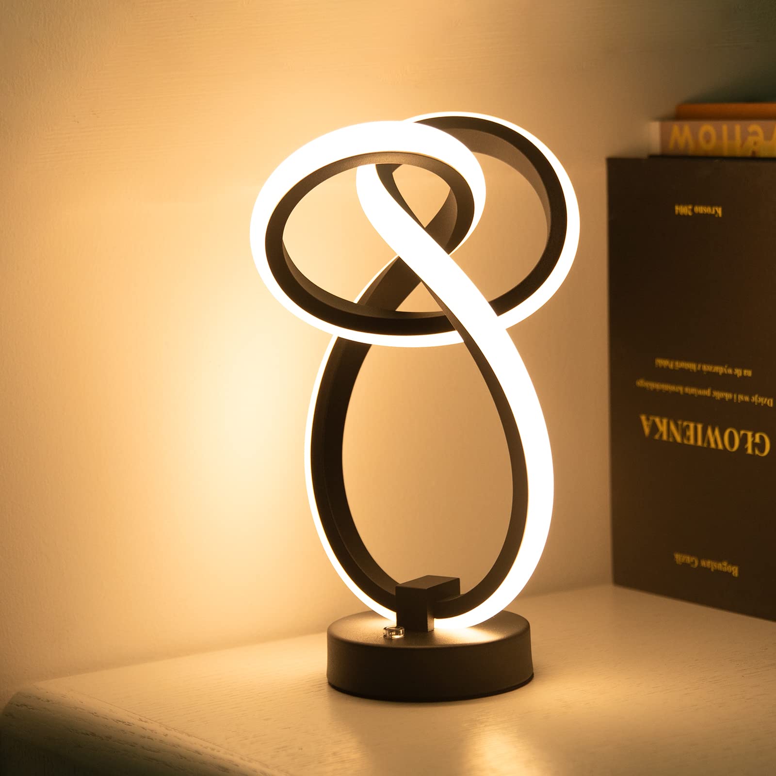RGB Touch Table Lamp - 10 Light Modes & 3-Way Dimmable LED Bedside Lamp for Bedroom, Living Room, Office | Modern Nightstand Lighting for Home Decor, Reading & Relaxation