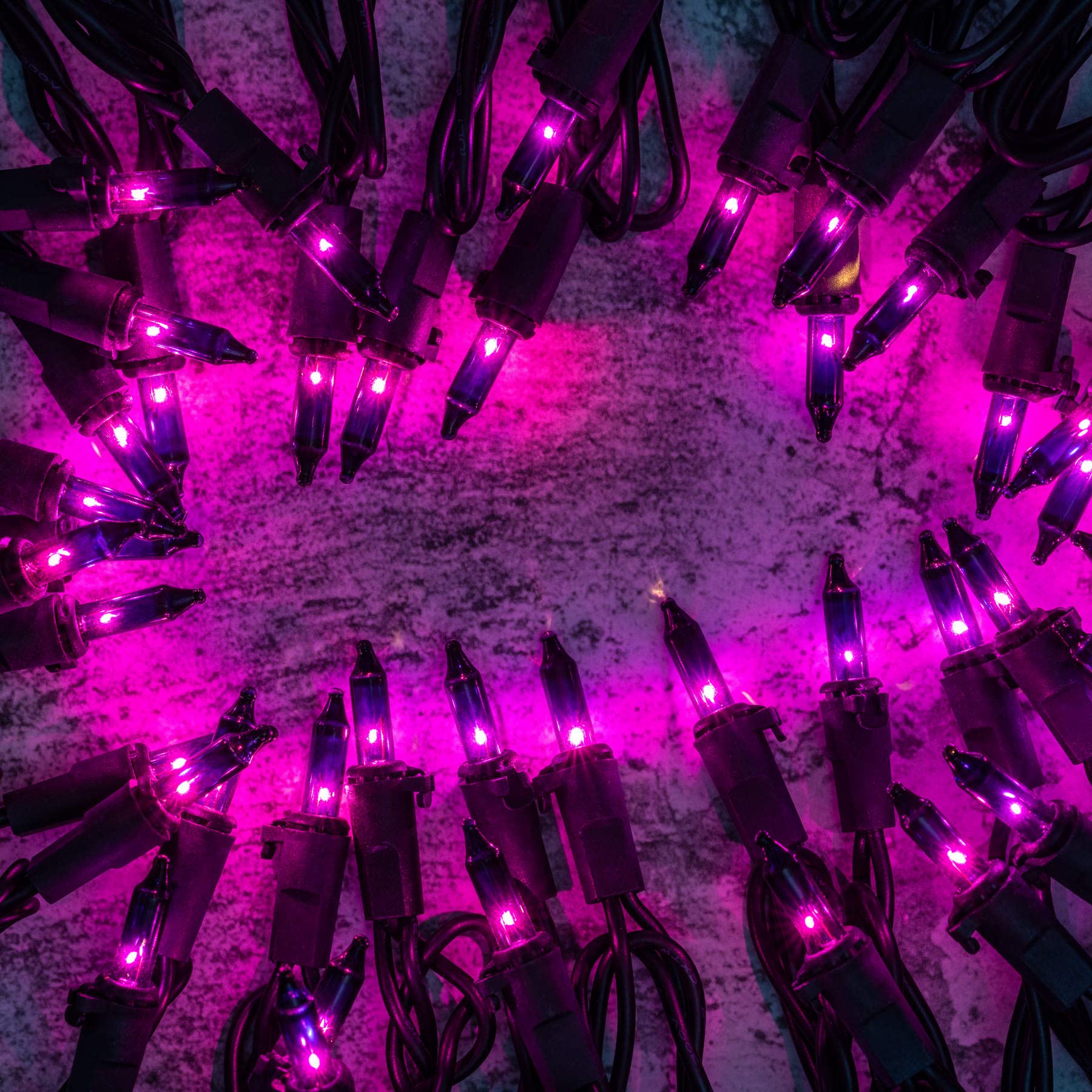 YULETIME 66ft 200-Count Purple Halloween String Lights with Black Wire - UL Certified Christmas Lights, 2 Pack (33ft 100-Count Each) - Perfect for Indoor/Outdoor Halloween Decor, Christmas Tree Lighting & Party Decorations