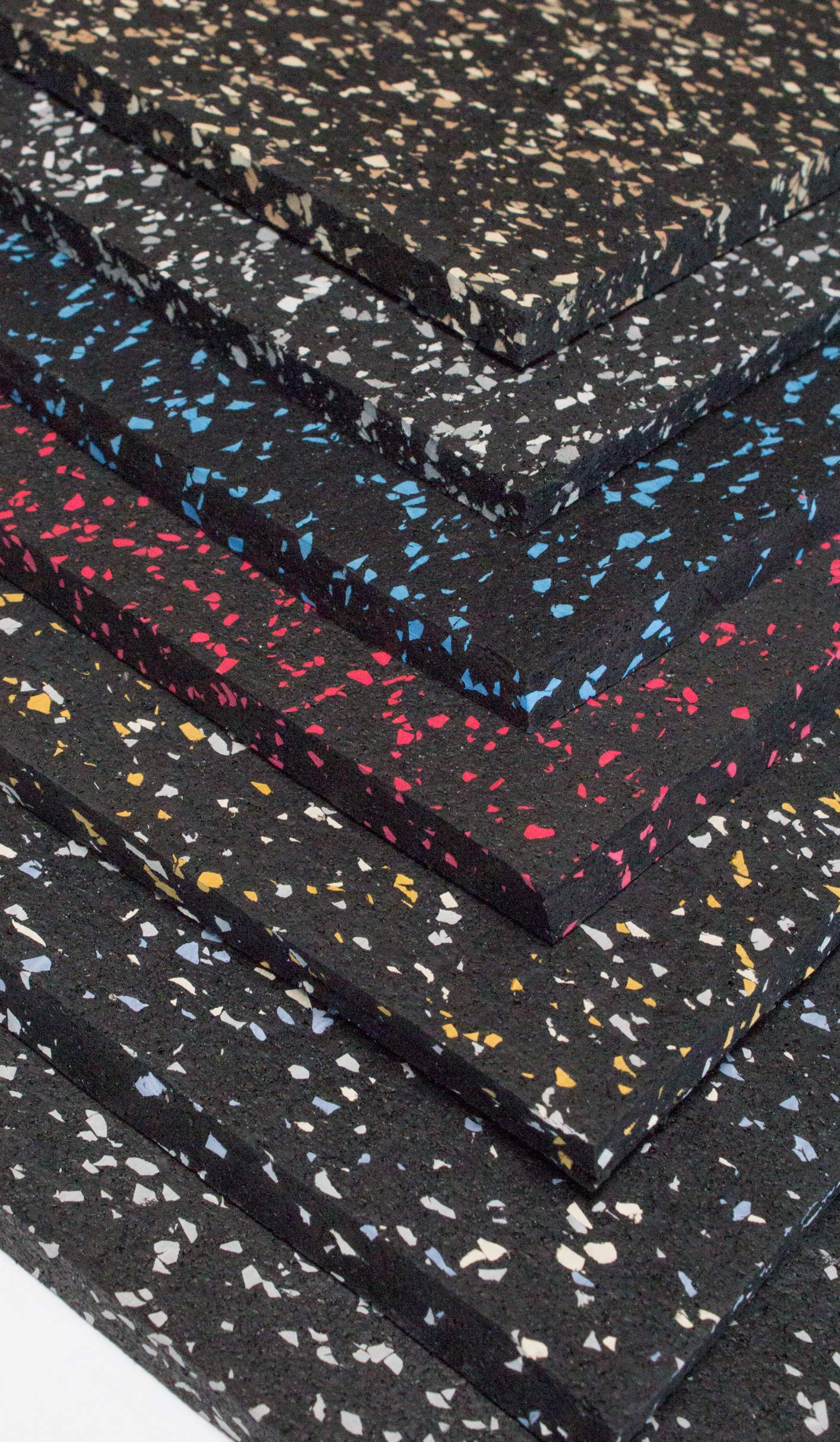 Premium 3/8in (9mm) Thick High-Density Rubber Flooring Roll - 4' x 19' Exercise Mat with 20% Red Hi-Color Design for Home Gym, Yoga Studio, Martial Arts Dojo & Commercial Fitness Centers - Non-Slip Protective Floor Covering