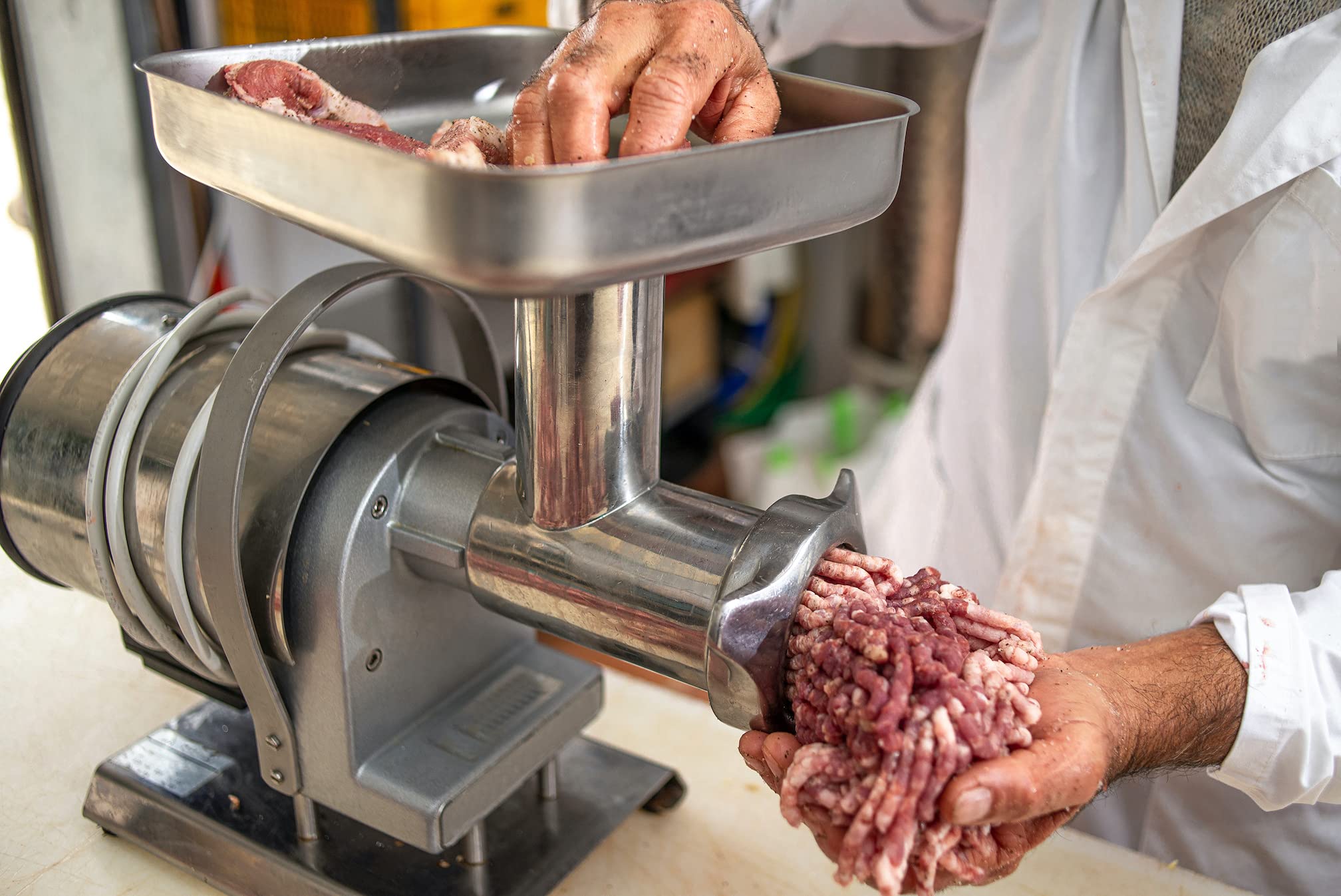 Premium #12 Meat Grinder Plates with Hubs - Cozzini Cutlery Stainless Steel Grinding Discs - Choose Size (1/8