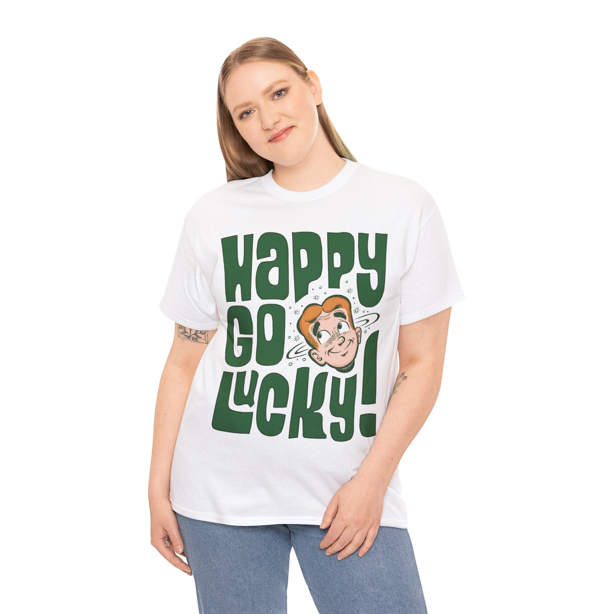 Archie Happy Go Lucky! Graphic T-Shirt - Unisex Heavy Cotton Tee with Archie Comics Design - Perfect for Casual Wear, Comic Conventions & Vintage Style Outfits