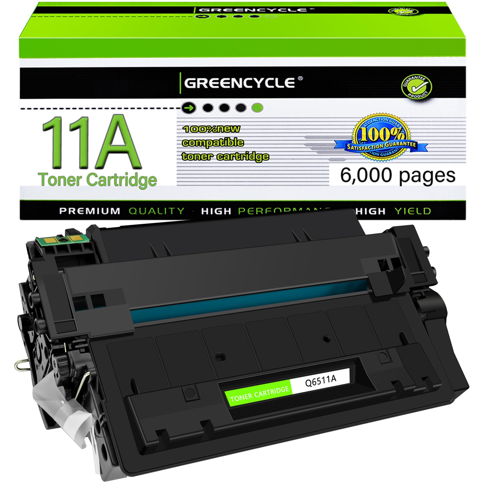 High Yield Compatible Toner Cartridge Replacement for HP 11A Q6511A - Works with HP LaserJet 2430tn 2420dn 2420d 2420 2410 2400 Printers - Black (1-Pack) - Ideal for Office, Home & Small Business Printing Needs