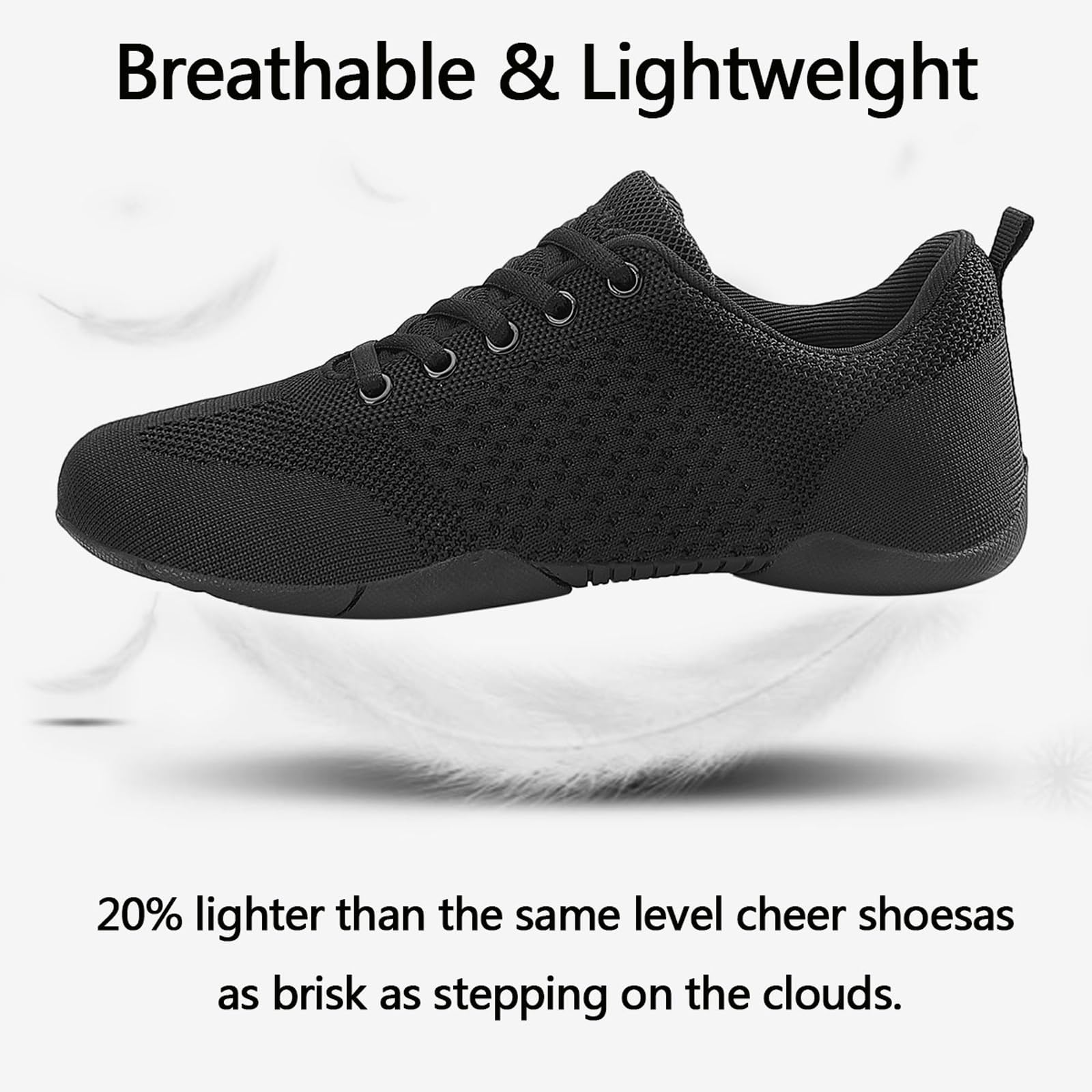 Girls Cheerleading Shoes - Women's Dance Sneakers for Tumbling, Aerobic Fitness & Training - Perfect for Cheer Practice, Gym Workouts & Dance Classes