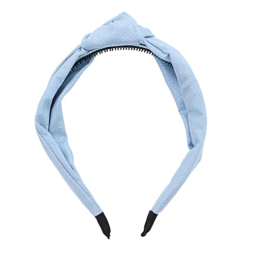 1 Inch Chambray Sparkle Fabric Turban Knot Headband for Women - Perfect for Yoga, Workouts, and Everyday Style