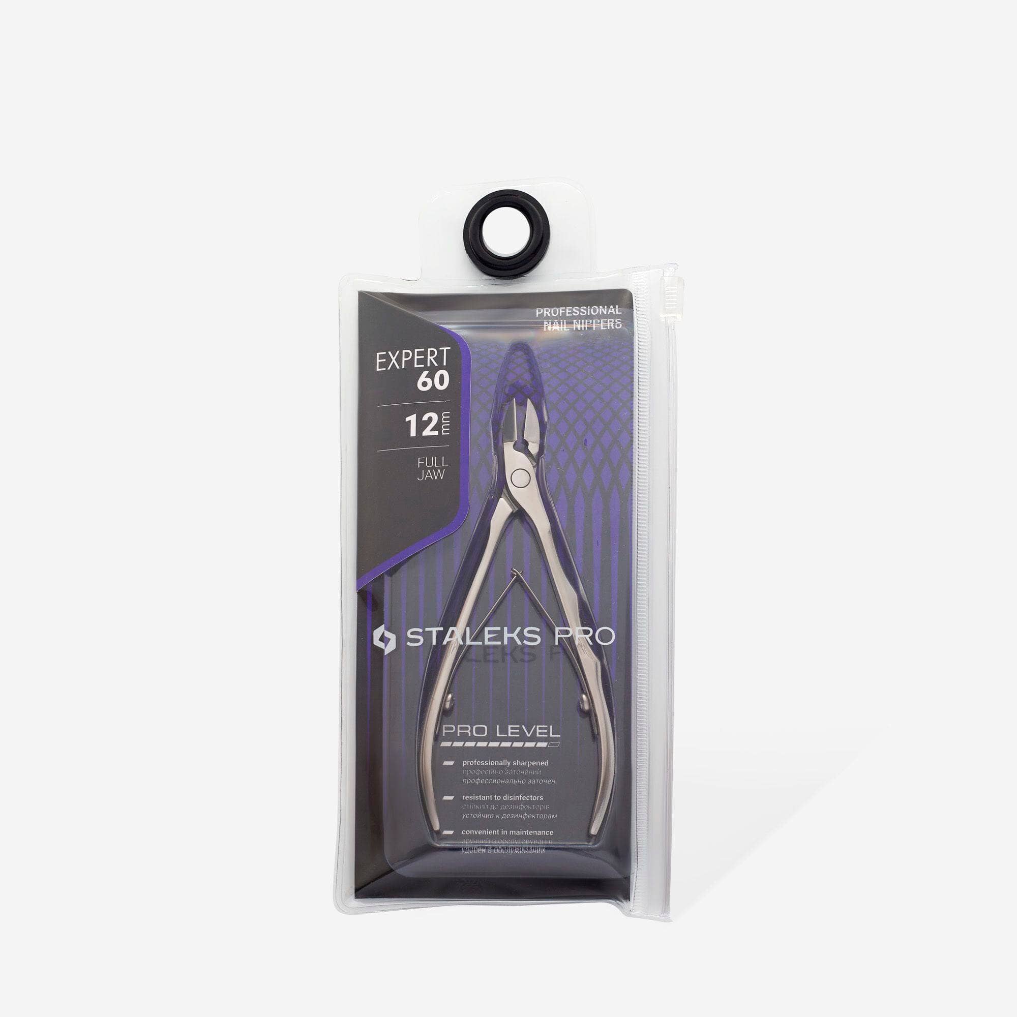 Staleks Professional Nail Nippers EXPERT 60 (12mm) - High Precision Manicure & Pedicure Tools for Salon & Home Use