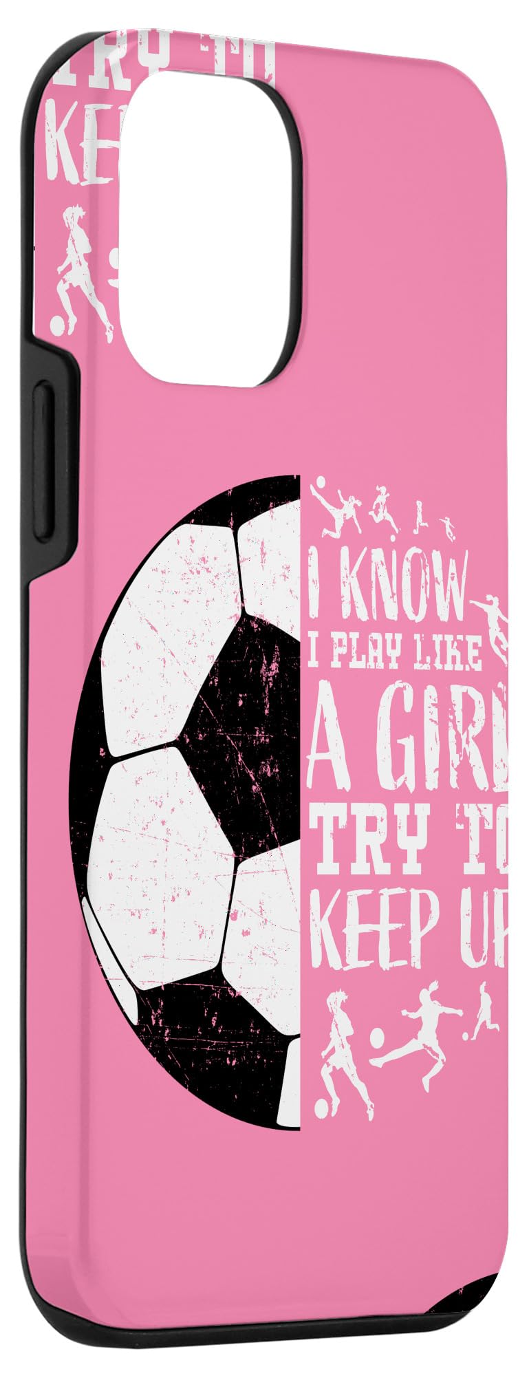 Funny Soccer iPhone 12 Mini Case for Women & Girls - Cute Football Design Protective Phone Cover - Perfect for Soccer Fans, Players & Gift Giving