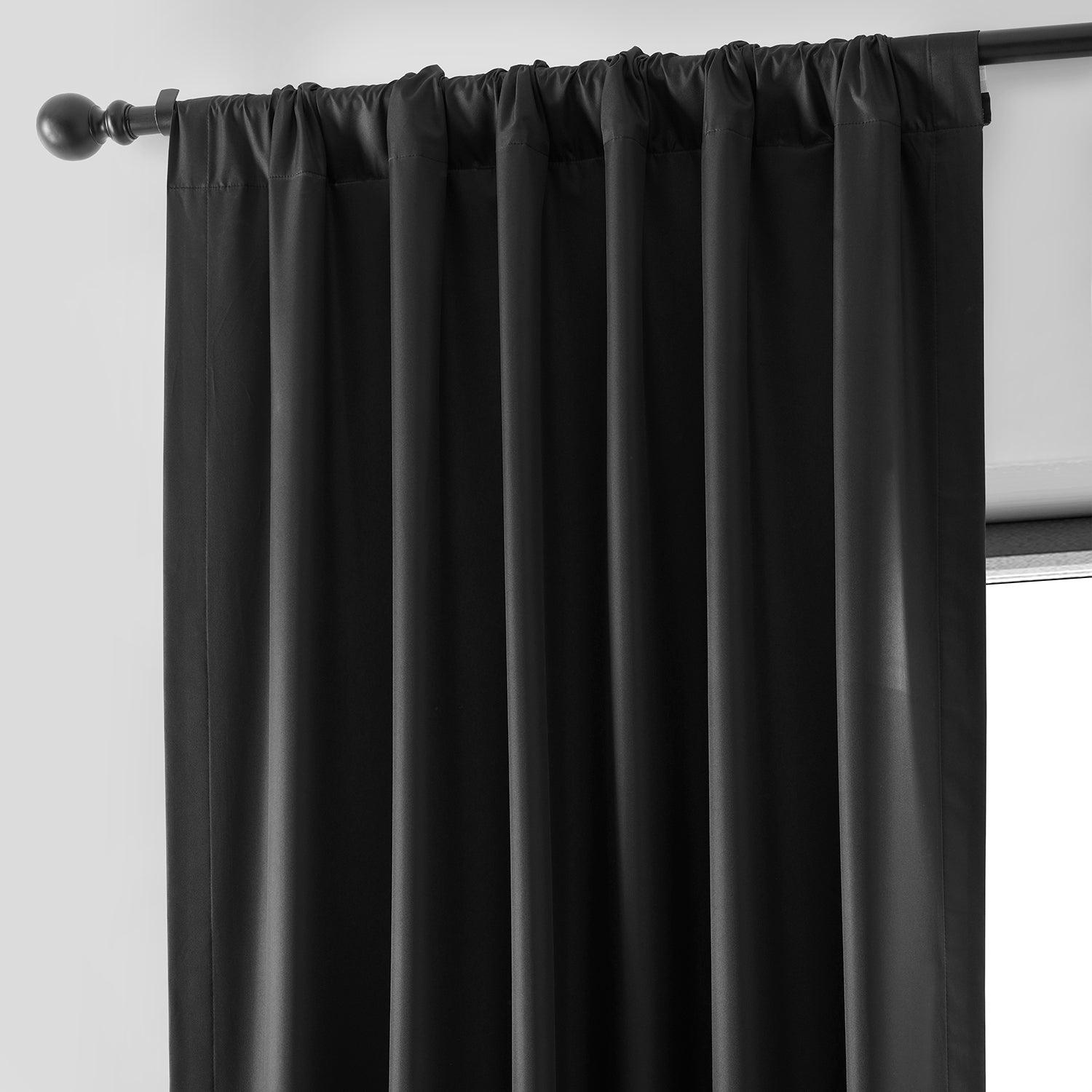 Deep Black Blackout Curtains for Hotels & Bedrooms - Thermal Insulated Room Darkening Drapes for Better Sleep & Privacy