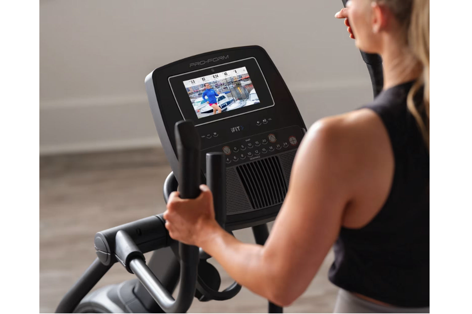 ProForm Plus Carbon E7 Elliptical Machine - Low-Impact Cardio Trainer for Home Gym Workouts | Perfect for Weight Loss & Full-Body Toning
