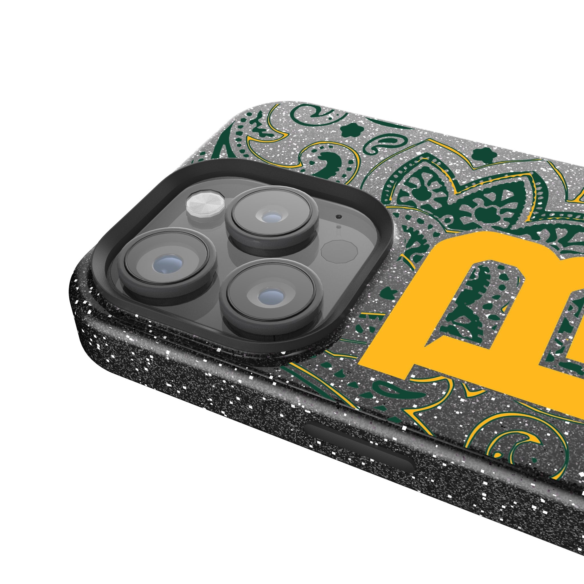 Baylor University Bears Paisley Bling Rhinestone Phone Case for iPhone & Samsung - Stylish Protective Cover for Fans, Game Day & School Spirit