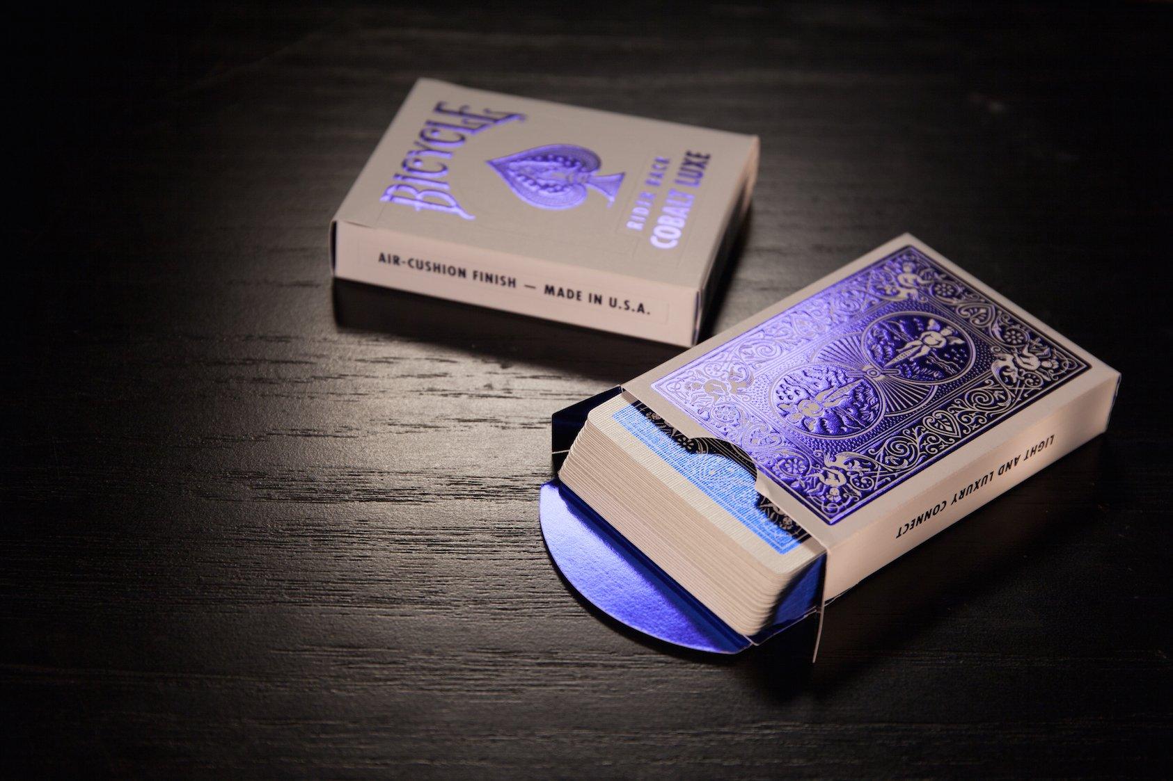 Premium Bicycle Rider Back Cobalt Luxe Blue Playing Cards - Poker, Magic Tricks & Card Games | Casino Quality Deck for Professional & Home Use