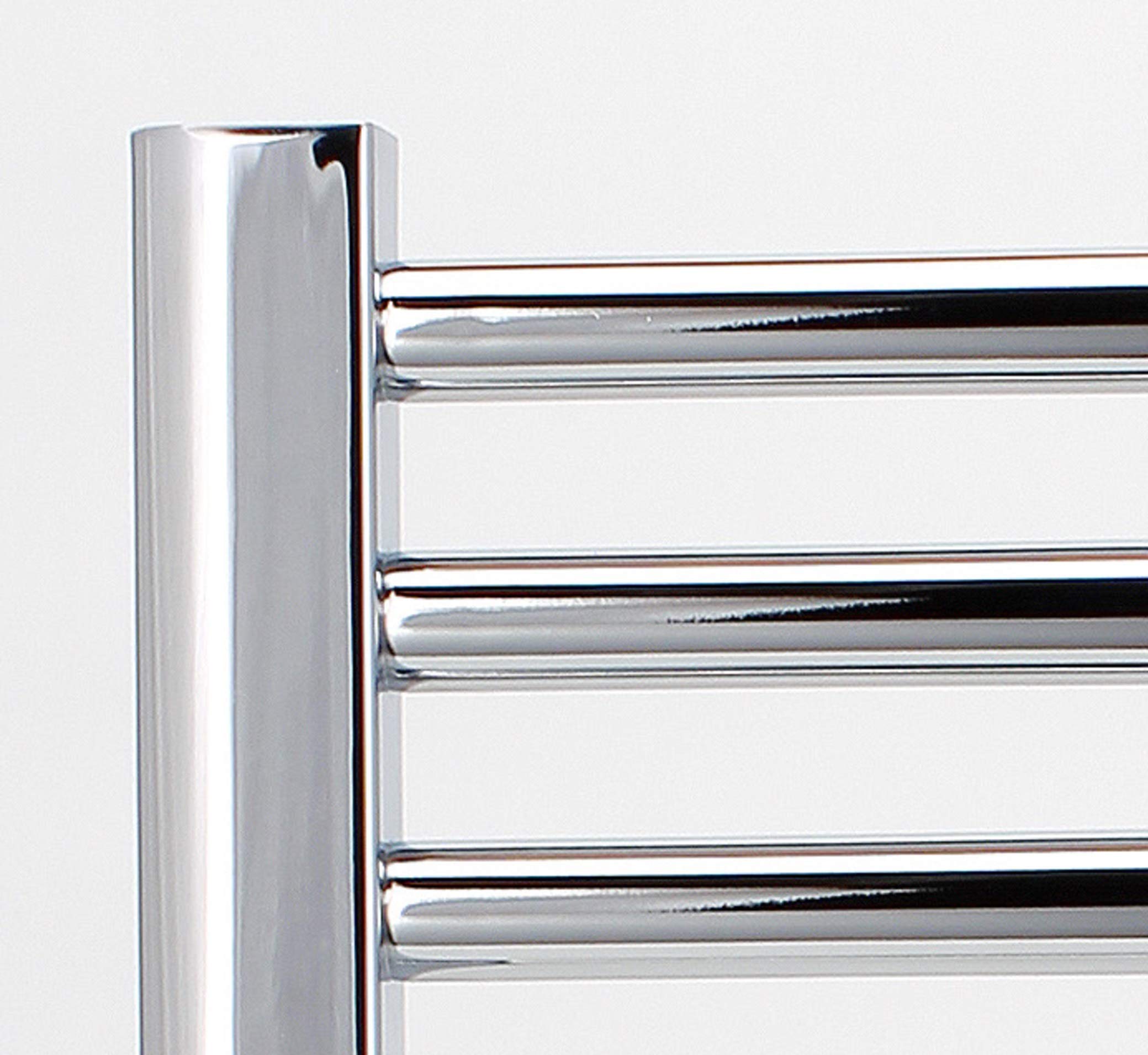 Greened House 600mm x 1200mm Chrome Electric Heated Towel Rail - Flat Bathroom Towel Warmer & Radiator for Spa, Luxury Homes & Hotels