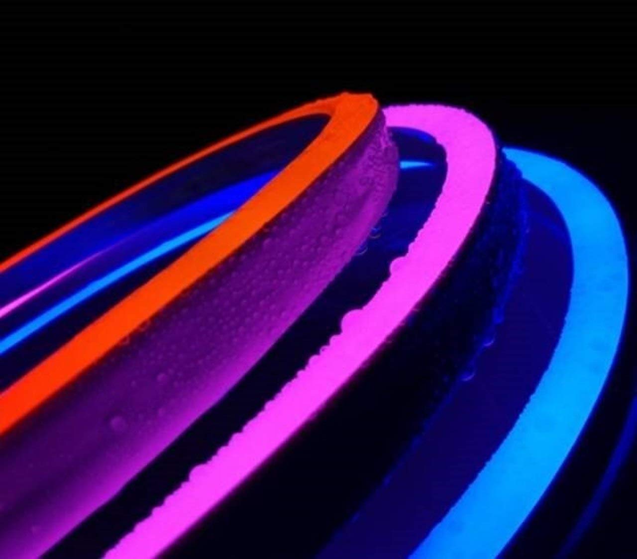 Pink SMD LED Neon Strip Light - 120V Flexible Rope Lighting - 14.76ft Custom Length for Bedroom, Bar, Wedding & Party Decor