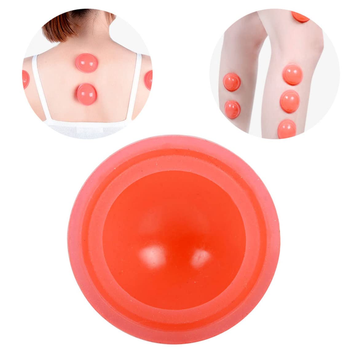 Premium Silicone Vacuum Massage Cupping Therapy Set - Red Chinese Cupping Kit for Pain Relief, Muscle Relaxation & Detox - Perfect for Home Spa, Physical Therapy & Wellness Recovery
