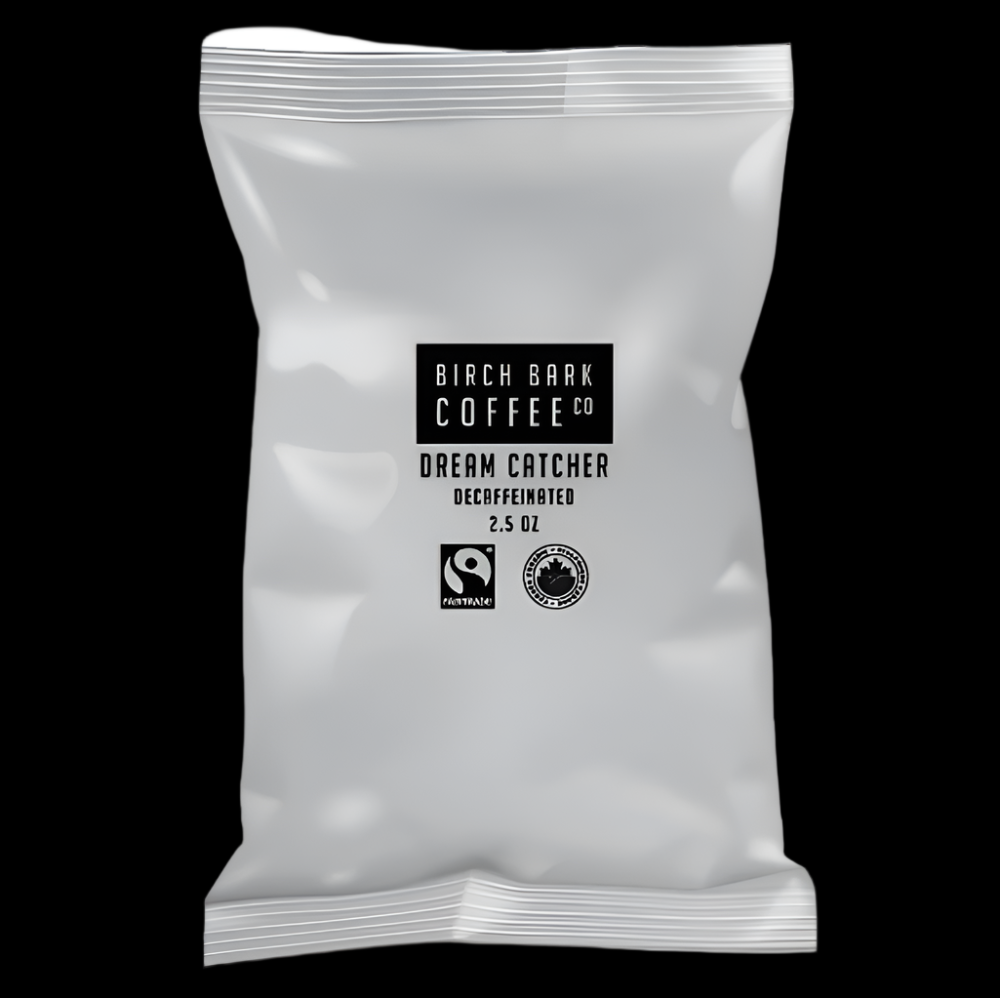 Organic Birch Bark Dream Catcher Decaf Fair Trade Coffee Packets - 24 x 2.5 oz Bags | Eco-Friendly, Handcrafted Coffee for Home, Office & Gifts