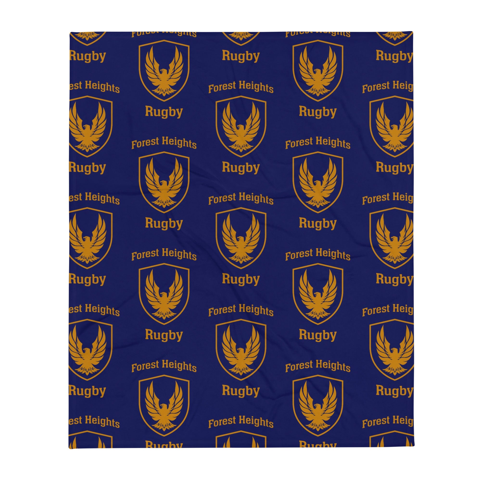 Premium GHFH Rugby Throw Blanket - Soft & Cozy Plaid Fleece Blanket for Couch, Bed & Outdoor - Perfect for Sports Fans, Camping & Home Decor