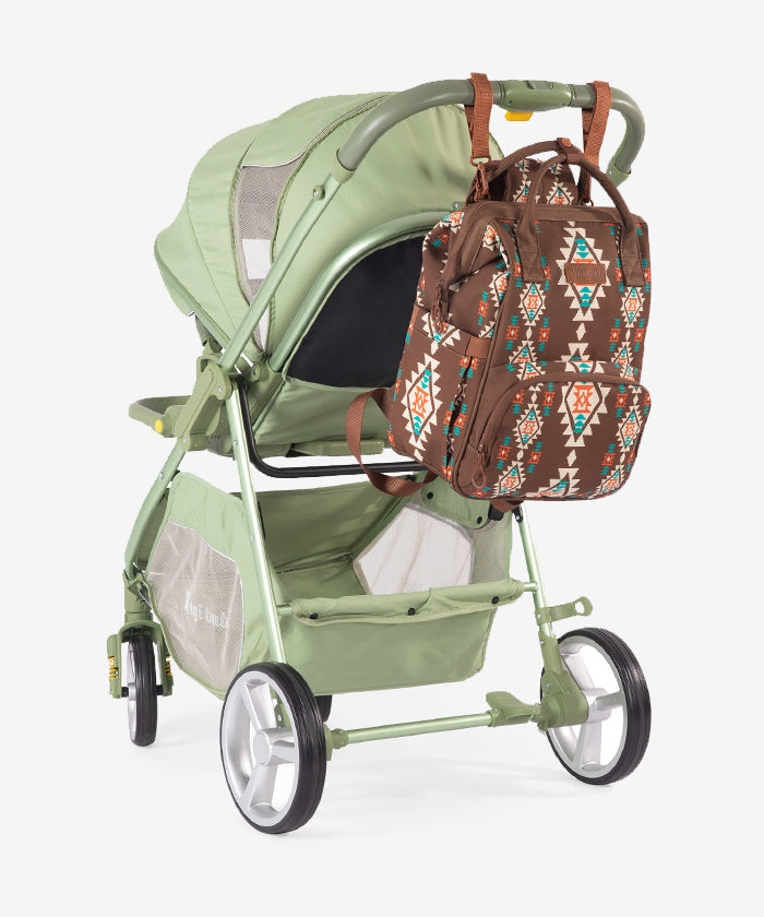 Wrangler Aztec Southwestern Print Diaper Bag - Stylish Baby Essentials Organizer for Travel, Outings & Daily Use
