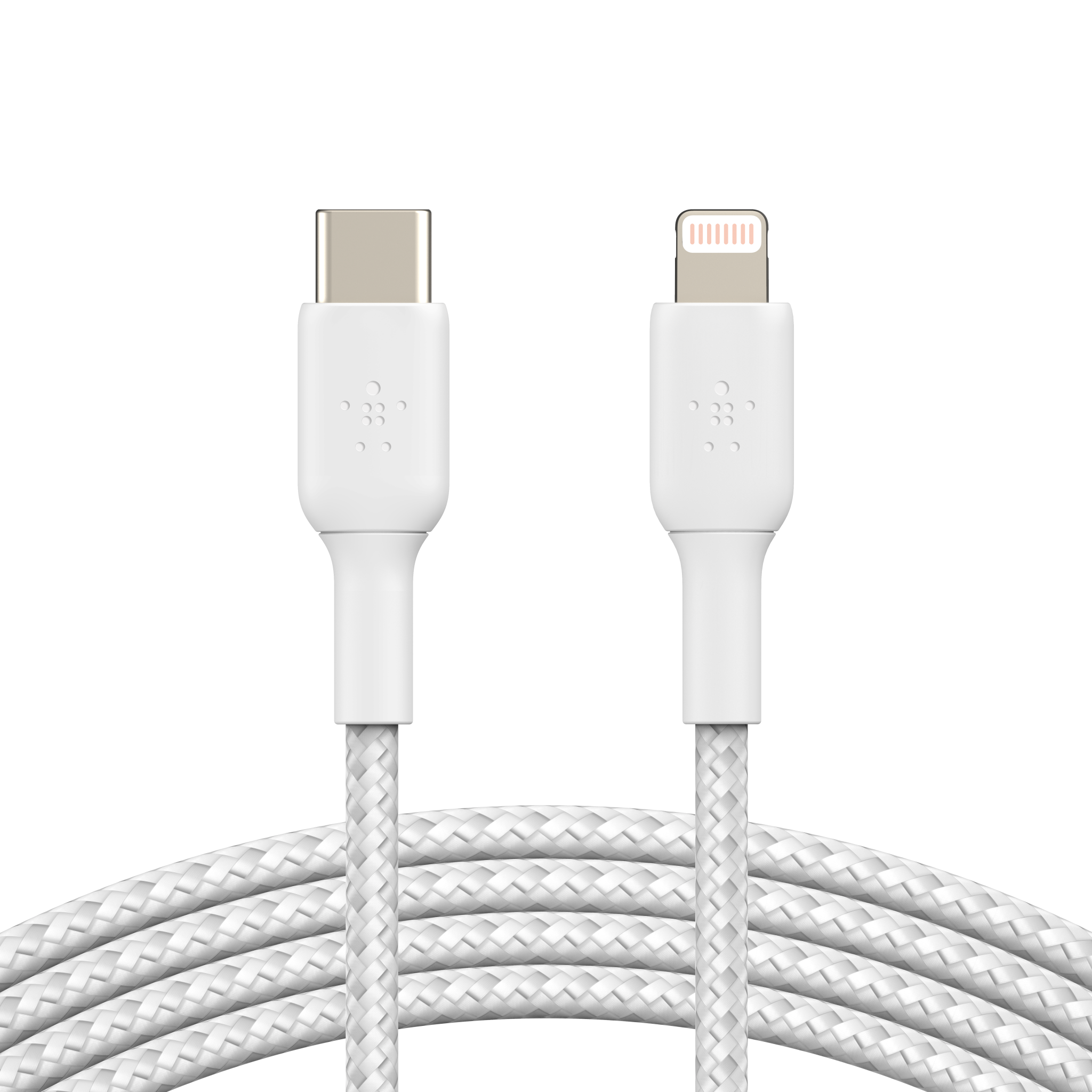 Belkin BOOST↑CHARGE™ USB-C to Lightning Braided Cable (6.6ft/2m) - Fast Charging Cord for iPhone 14/13/12/11/X/8, iPad & AirPods | Durable Nylon for Home, Office & Travel Use