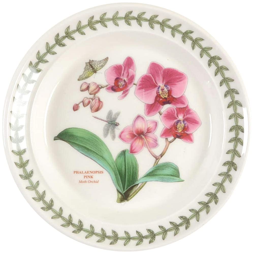 Portmeirion Exotic Botanic Garden Bread and Butter Plate with Orchid Design - Elegant Dinnerware for Tea Parties, Bridal Showers & Home Decor