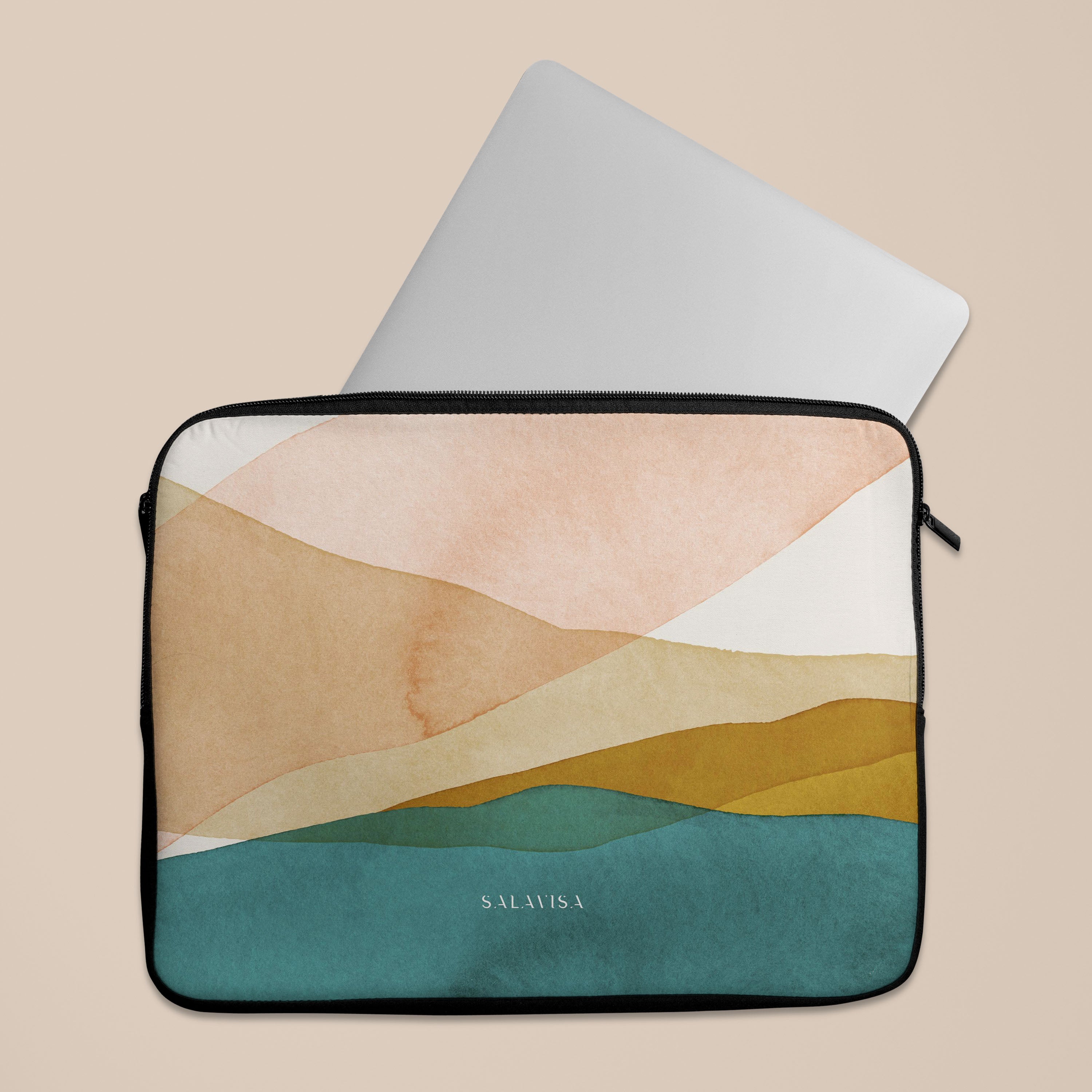 Premium Silk Laptop Sleeve for MacBook Air Pro 13 15 Inch - Ultra Thin Lightweight Protective Case for Travel Work School - Soft Elegant Design with Smooth Zipper Closure