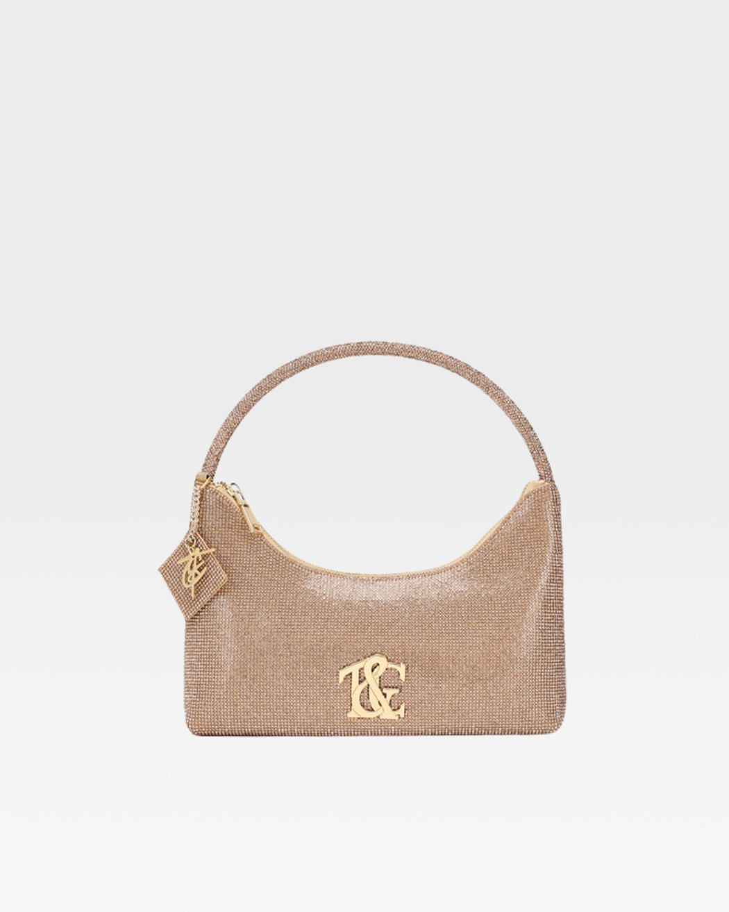 Sparkly Gold Crescent Moon Crossbody Bag for Women - Perfect for Parties, Concerts & Night Out