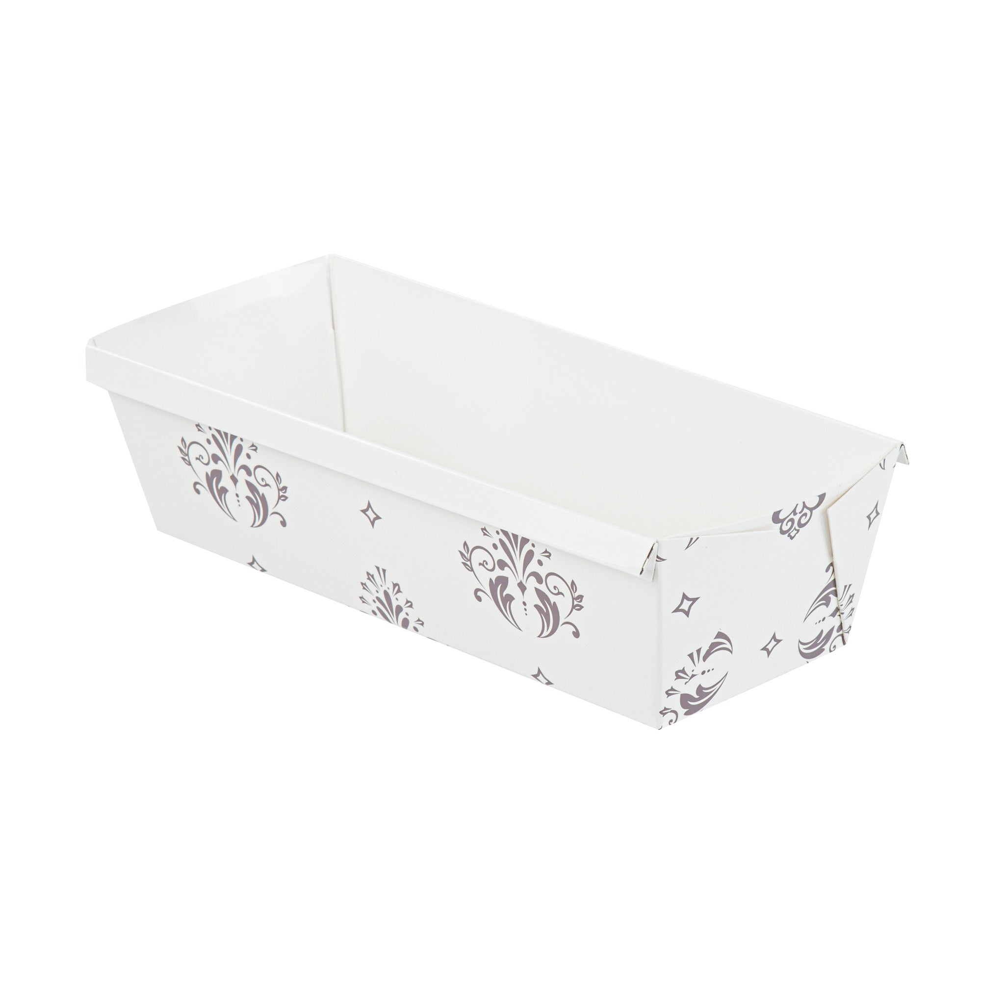 Bake Tek 54 oz Beige Vintage Floral Paper Loaf Pans - Greaseproof & Non-Stick Baking Molds (10.25