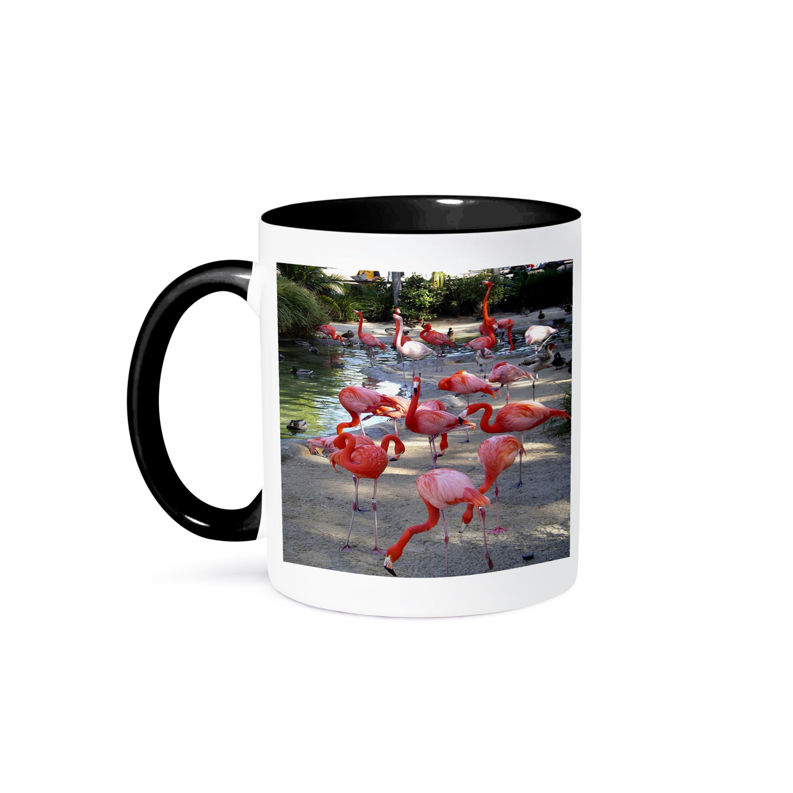 3D Rose Flamingo Design Ceramic Coffee Mug - 11 oz Insulated Tea Cup with Handle - Perfect for Home, Office, or Gift (mug_1223_9) - Great for Morning Coffee, Afternoon Tea, or Desk Decor