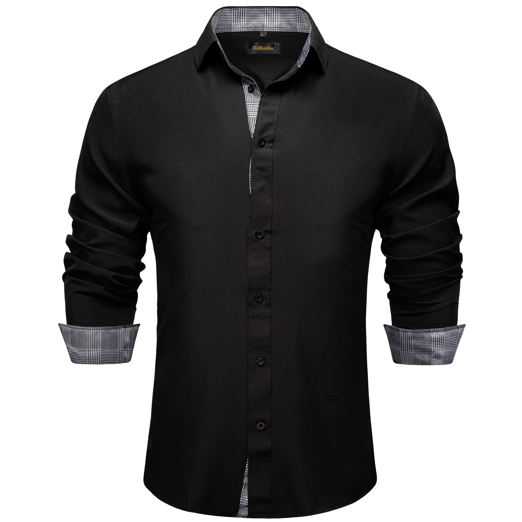 Men's Casual Long Sleeve Button Down Shirt - Regular Fit Cotton Dress Shirt with Contrast Inner for Business & Formal Wear | Office, Interview & Special Occasion Outfit