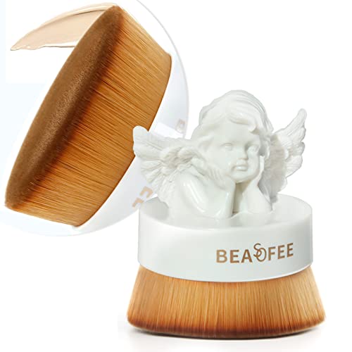Flat Top Kabuki Brush for Liquid & Powder Foundation - Perfect for Flawless Blending