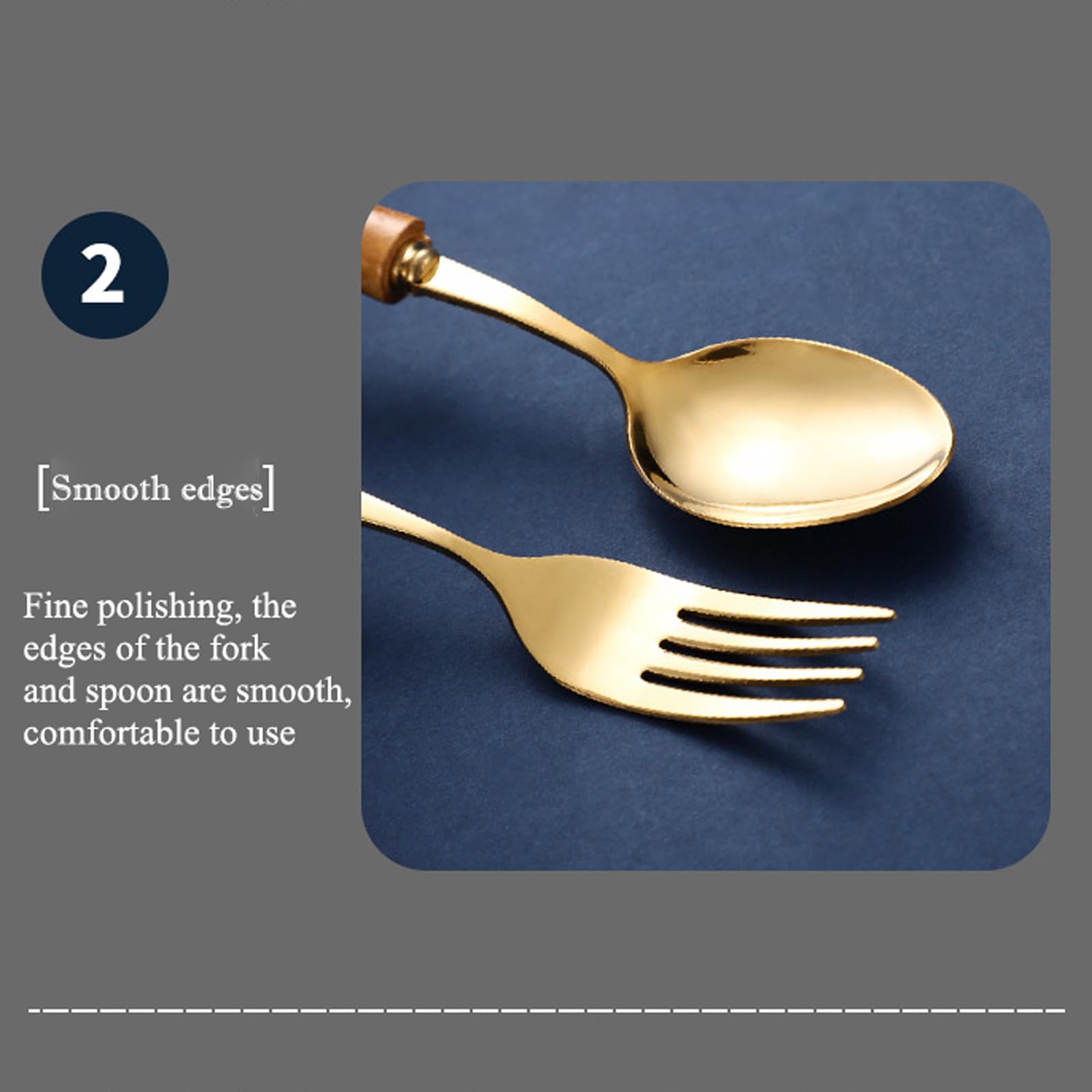 Eco-Friendly Bamboo Cutlery Set for 6 - Reusable Bamboo Forks & Spoons with Stainless Gold Tips, Sustainable Flatware Utensils for Adults | Perfect for Camping, Picnics & Zero-Waste Living (Yellow)