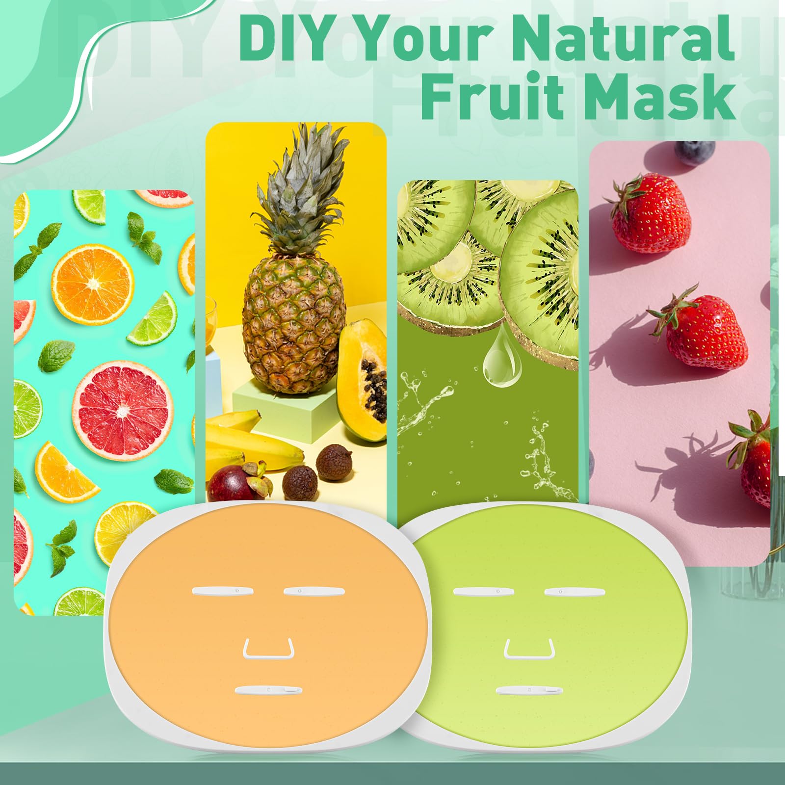 Mini Facial Mask Maker with Collagen Pills - DIY Face Mask Machine for Home Skincare | Portable Face Mask Device for Women & Girls | Perfect for Spa Nights, Self-Care Routines & Beauty Treatments