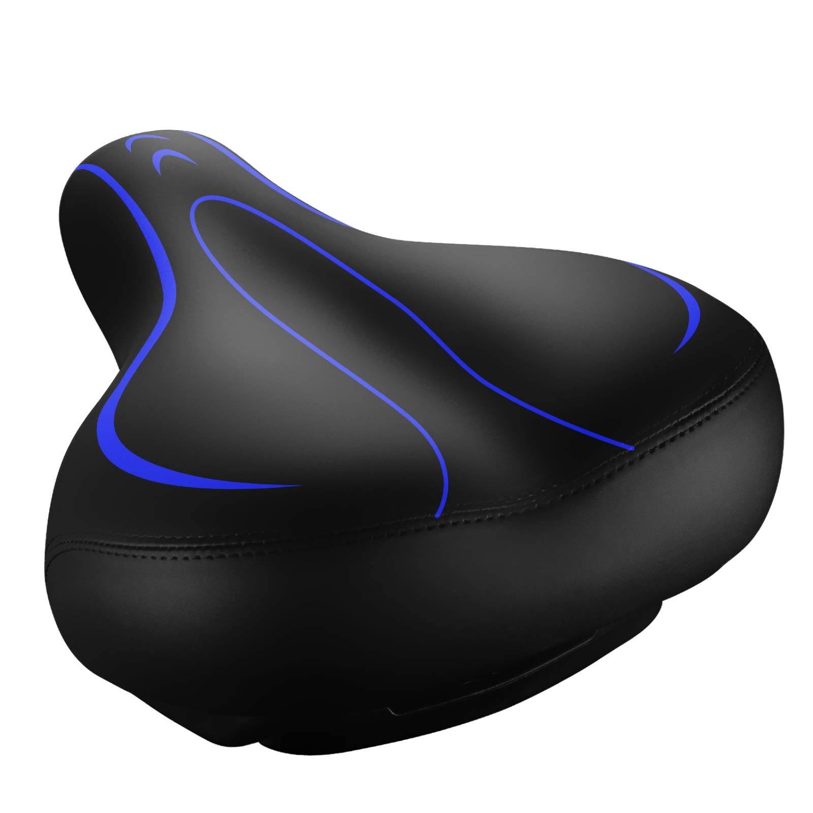 **Roguoo Comfortable Memory Foam Bike Seat for Men & Women – Wide, Sweatproof, Dual Shock Absorbing – Perfect Replacement for Exercise Bikes & Mountain Bikes – Ideal for Long Rides, Commuting & Outdoor Adventures**