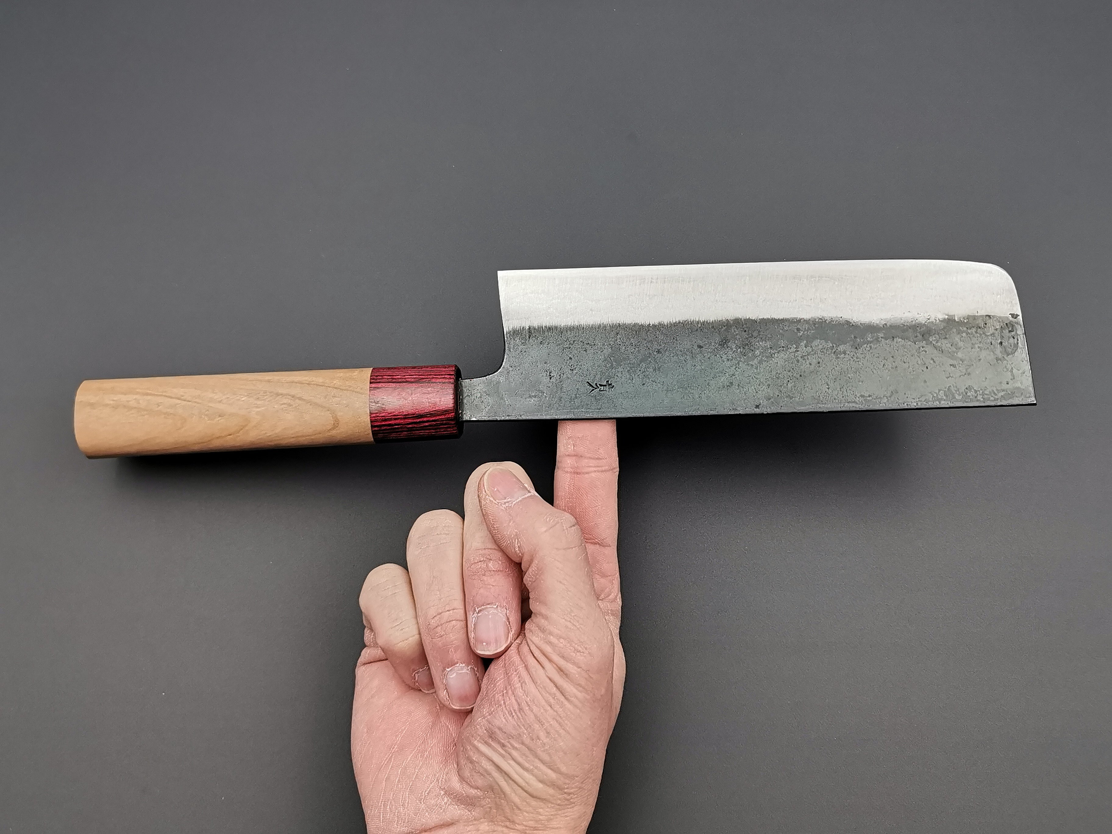 Premium Muneishi Aogami Damascus Nakiri Knife 165mm - Japanese High Carbon Steel Chef Knife for Slicing, Dicing & Chopping Vegetables - Perfect for Home Cooks & Professional Chefs