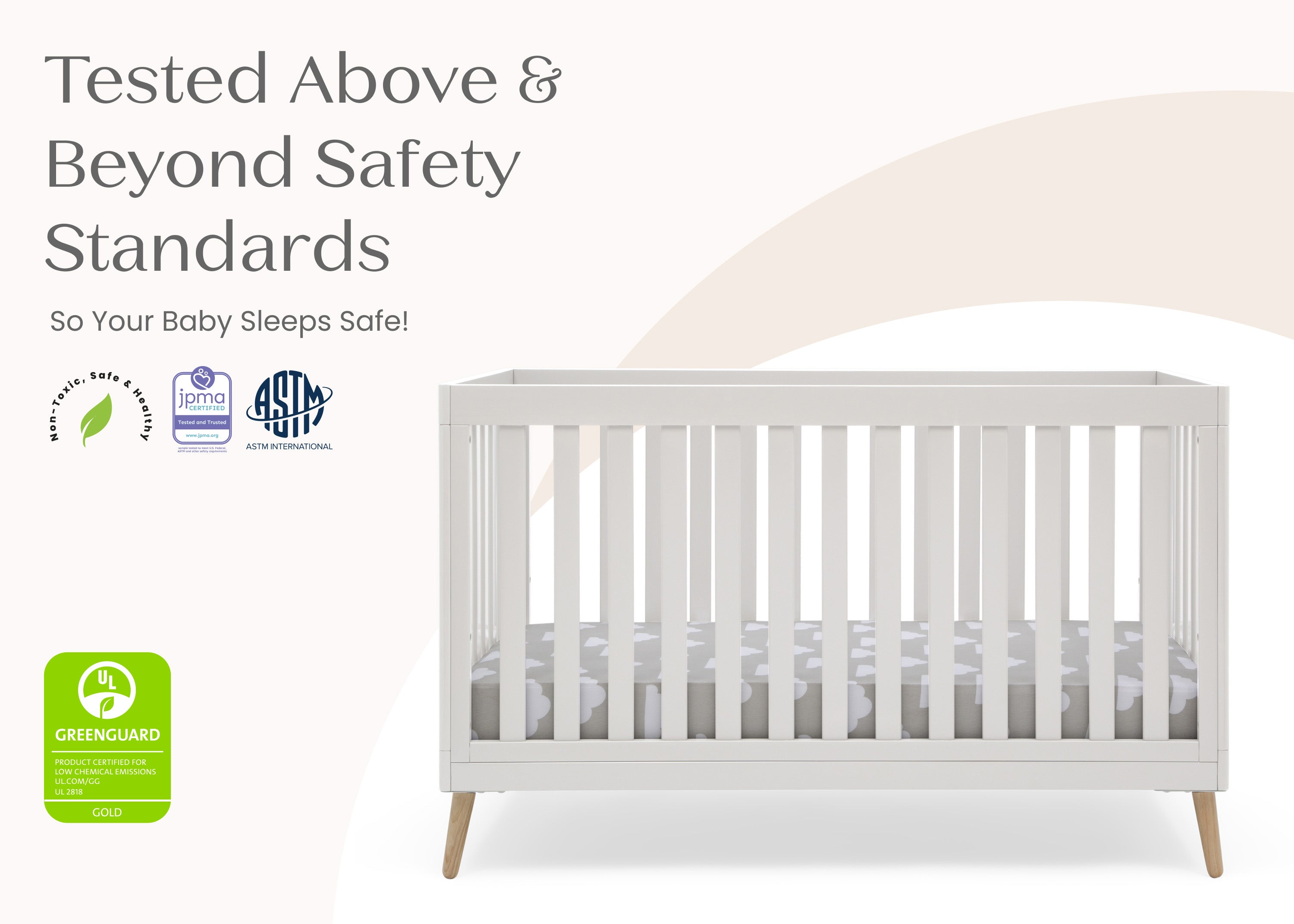 Essex 4-in-1 Convertible Baby Crib - Toddler Bed, Daybed & Full-Size Bed Conversion - Safe Nursery Furniture for Newborns & Kids - Perfect for Bedrooms, Daycare & Guest Rooms