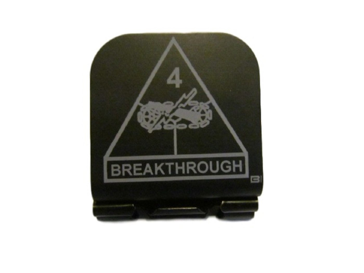 4th Armored Division Military Patch Hat Clip - Laser Engraved Black Metal Badge for Caps & Hats - Perfect for Veterans, Collectors & Military Enthusiasts